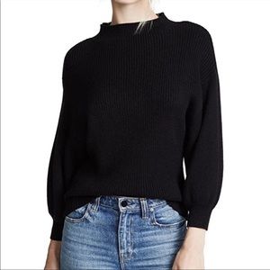 Line & Dot black mock neck sweater